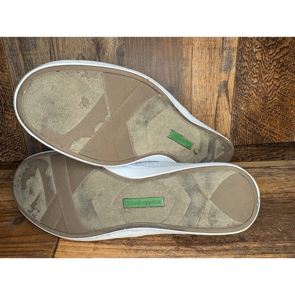 Grasshoppers Memory Foam Sneakers Women's Size 7 Gray Stripe Casual Shoes EUC - Picture 10 of 11